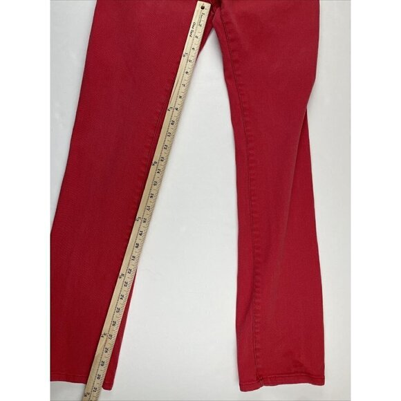 Enjoi Skateboading Sundays Slim Fit Pants Women’s 30 Cotton Stretch Red Denim - Picture 4 of 13